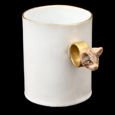 Striped Cat Ring Cup, Serena Carone - Astier de Villatte: Exclusive Pre-Order Item