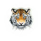 Sumatra Tiger hand-embroidered brooch by Trovelore at BON TON goods