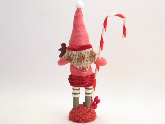 Sweet Treat Santa Figure | Vintage by Crystal Spun Cotton Ornament