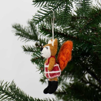 The Shy Fox Christmas Ornament, alternate view