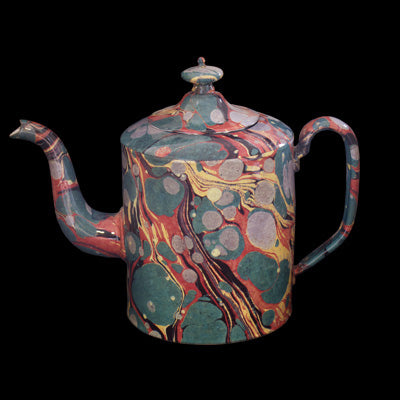 Large Teapot - Green, Yellow and Red, John Derian - Astier de Villatte: Exclusive Pre-Order Item