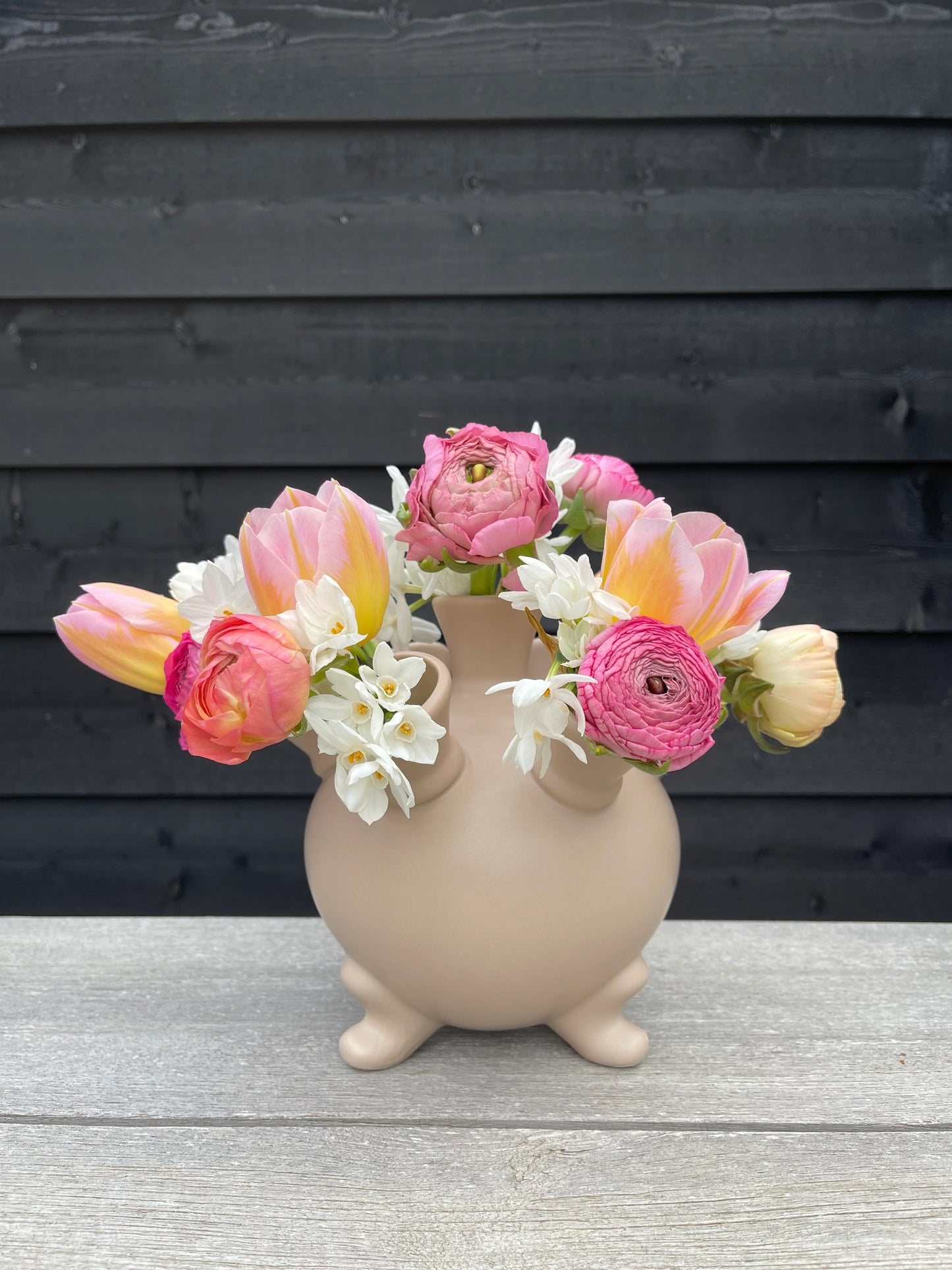 Tulip Vase on Legs Taupe - Extra Large