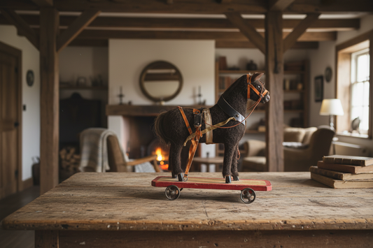 Antique Toy Horse on Wheels, Early 20th Century