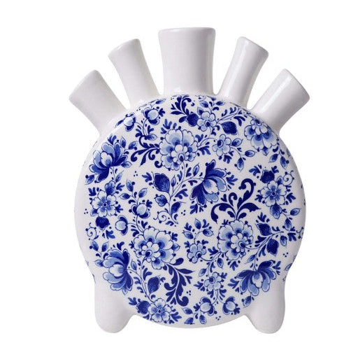 Delft Blue Tulip Vase - Round - Ceramic | Heinen Delfts Blauw