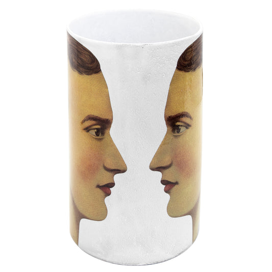 "The Vase has Two Faces" Tube Vase, John Derian - Astier de Villatte: Exclusive Pre-Order Item