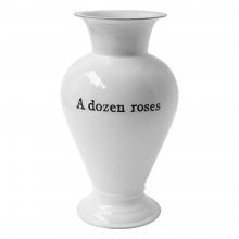 A dozen roses Vase by Astier de Villatte, alternate view