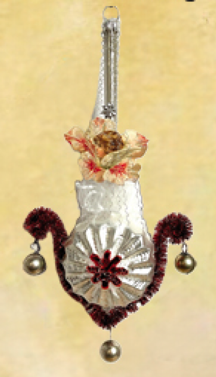 Victorian Red Flowers Ornament | Nostalgie Christbaumschmuck
