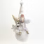 White Winter Santa Ornament | Vintage by Crystal Spun Cotton Ornament