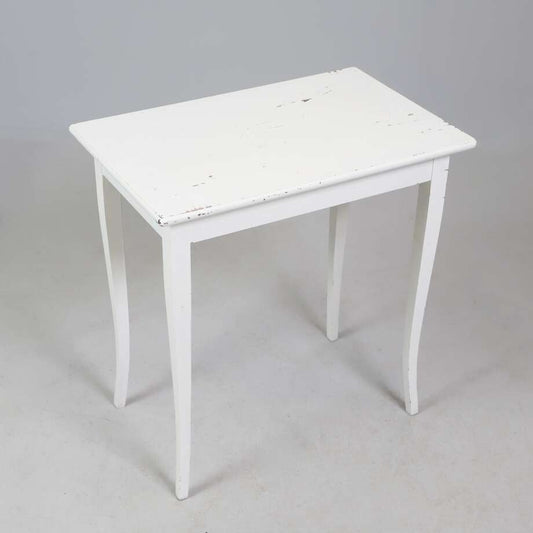 Vintage Swedish Window Table in White Paint (75 × 48 × 76 cm)