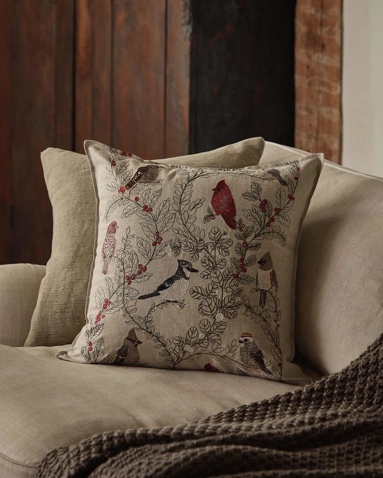 Winter Birds Pillow | Coral & Tusk