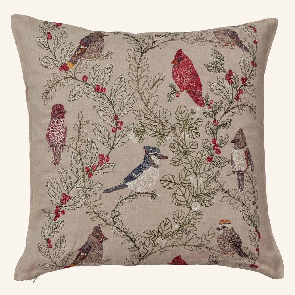 Winter Birds Pillow | Coral & Tusk