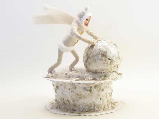 Winter Snow Fun Box | Vintage by Crystal Spun Cotton Ornament