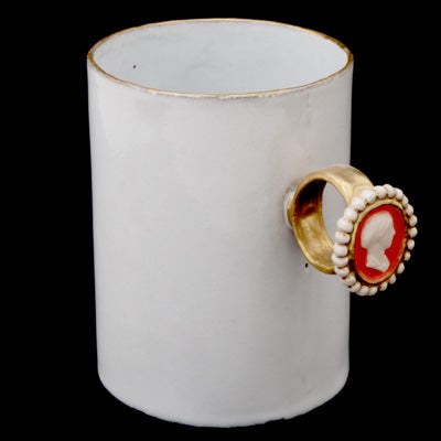 Woman's Head Cameo Ring Cup, Serena Carone - Astier de Villatte: Exclusive Pre-Order Item