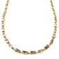 Additional view 2 of Alexandra Necklace, light-blue aquamarines and 14k yellow gold, handmade by Mikkel Brøgger