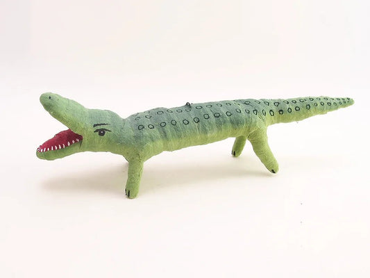 Alligator Ornament/Figure | Vintage by Crystal Spun Cotton Ornament - Bon Ton goods