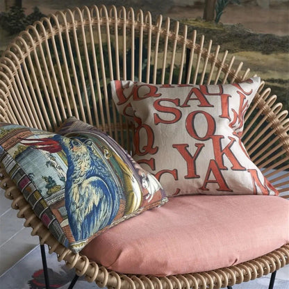 Alphabet Parchment Cushion | John Derian - Bon Ton goods