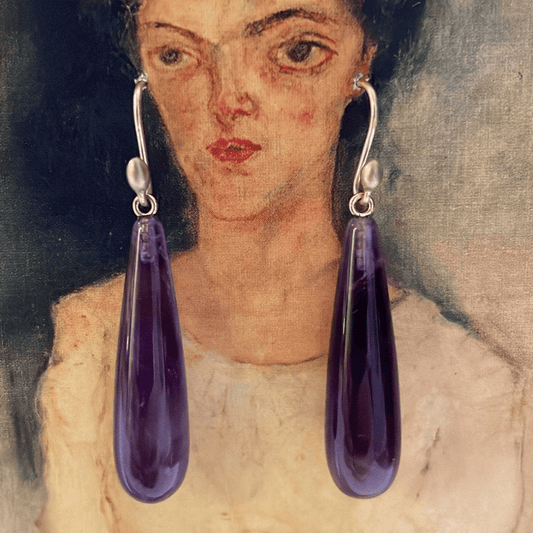 Amethyst Drop Earrings | Ted Muehling - Bon Ton goods