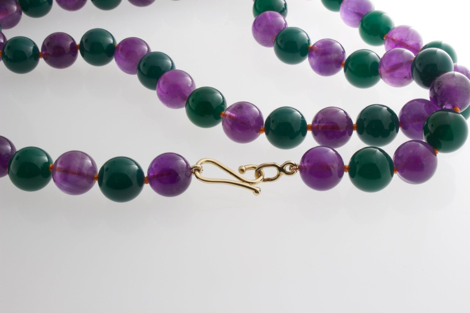 Amethyst & Peacock Agate Bead Necklace | Mikkel Brøgger - Bon Ton goods