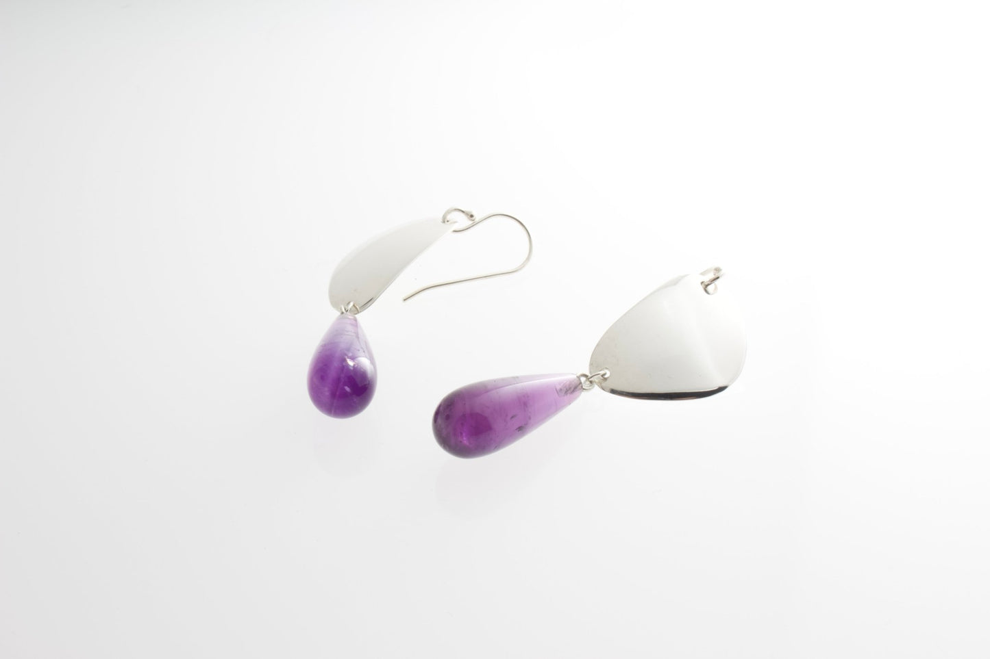 Amethyst Silver Earrings | Mikkel Brøgger - Bon Ton goods