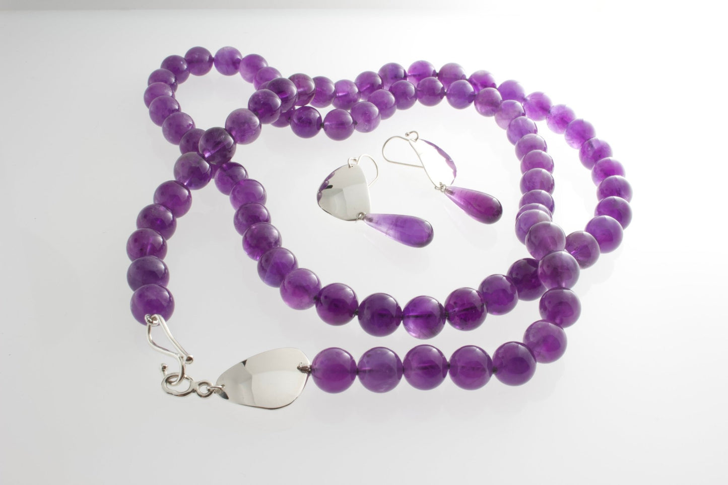 Amethyst Silver Earrings | Mikkel Brøgger - Bon Ton goods