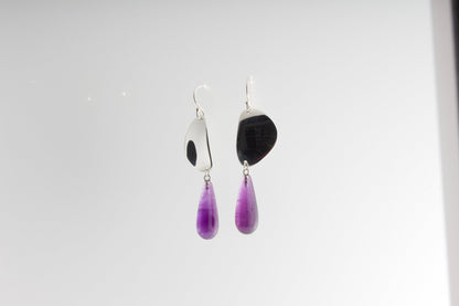 Amethyst Silver Earrings | Mikkel Brøgger - Bon Ton goods