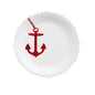 John Derian Large Anchor Dinner Plate, set of 6 by Astier de Villatte, official product view