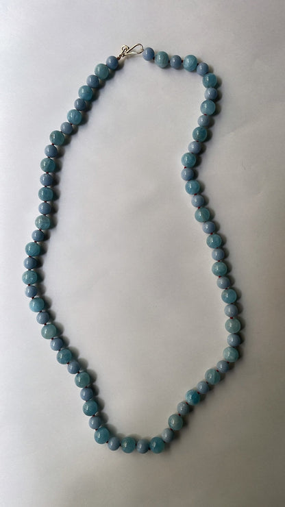Angelite & Aquamarine Bead Necklace | Mikkel Brøgger - Bon Ton goods