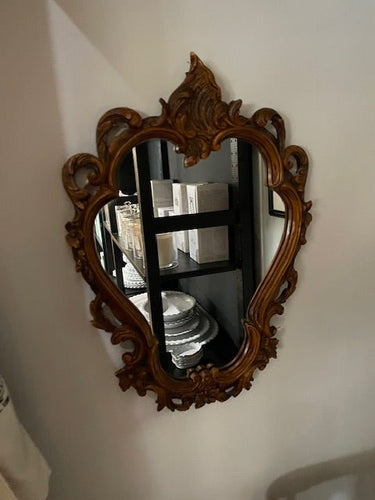 Antique Baroque Wooden Mirror - Bon Ton goods