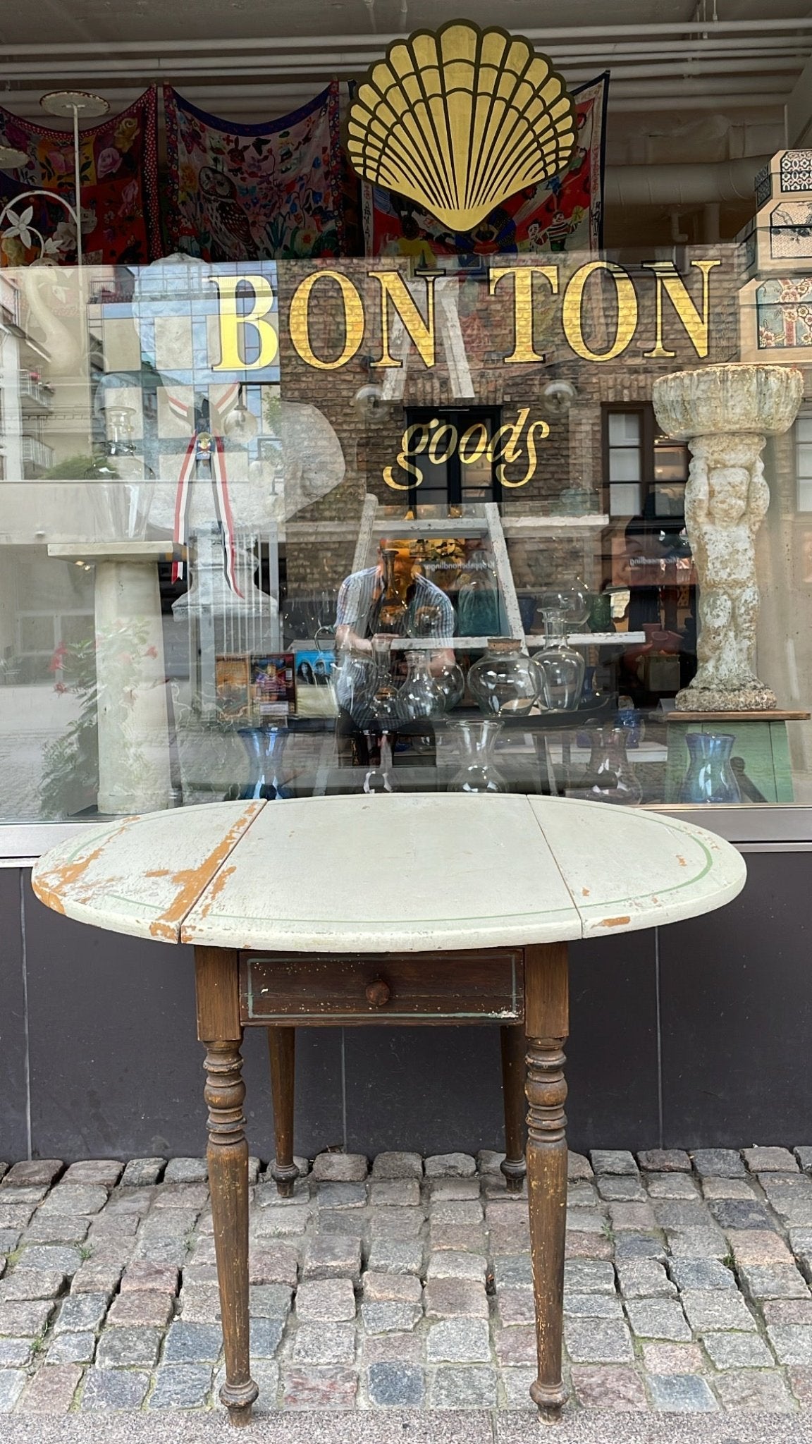 Antique Folding Table - Bon Ton goods