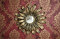 Antique French Brass Starburst Mirror - Bon Ton goods