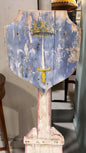 Antique French Ceremonial Heraldic Shield on Stand, 19th Century - Bon Ton goods