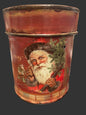 Antique French Christmas Tin, Red - Bon Ton goods