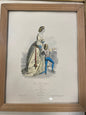 Antique French Costume Print — Jeune Fille et Enfant de Venise (Framed) - Bon Ton goods
