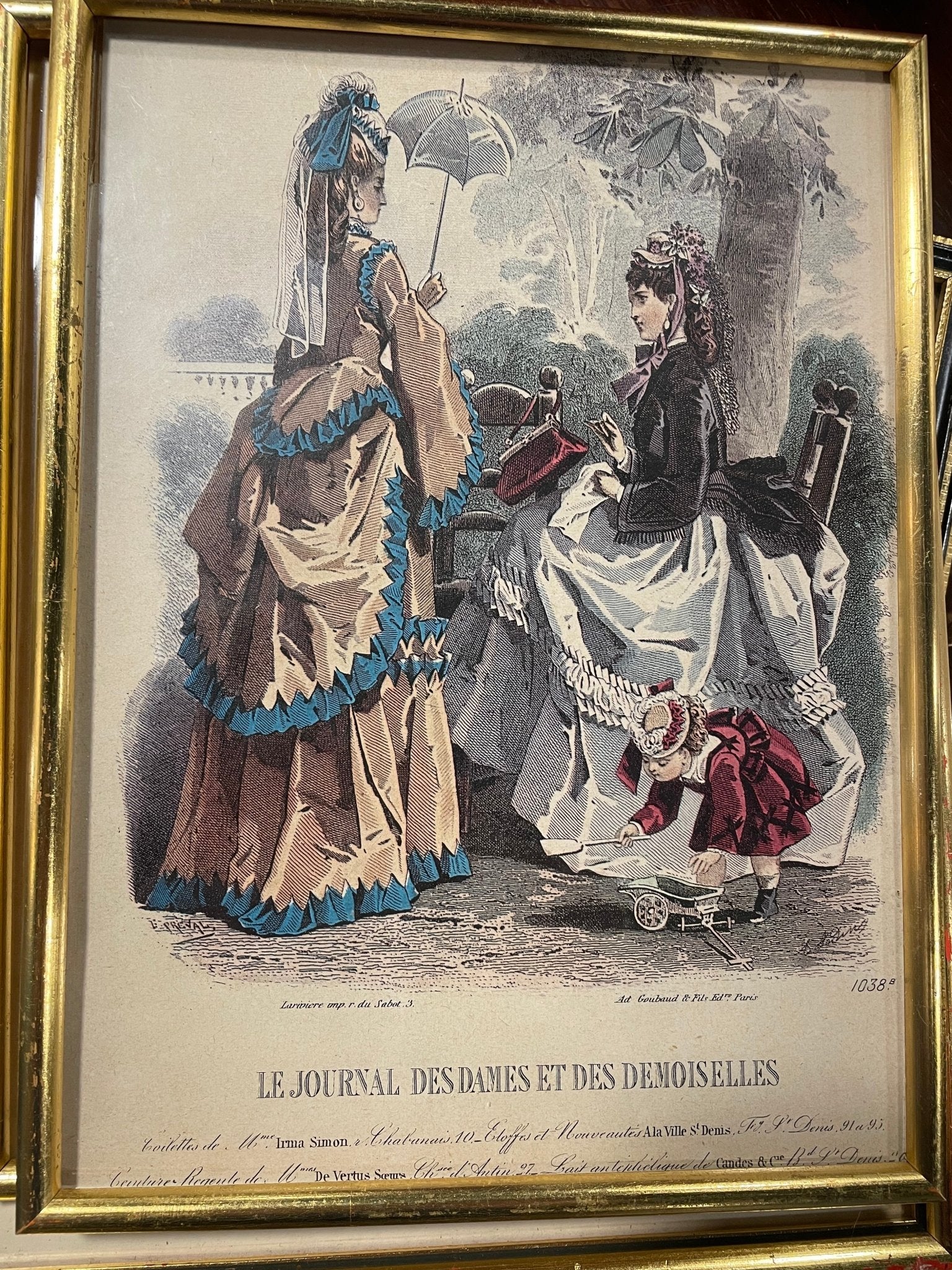 Antique French Fashion Plate  3 — Le Journal des Dames et des Demoiselles - Bon Ton goods
