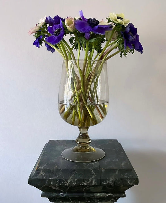Antique French Glass Vase – Amber Brown (Large) - Bon Ton goods