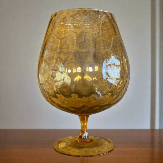 Antique French Honey Yellow Glass Vase - Bon Ton goods