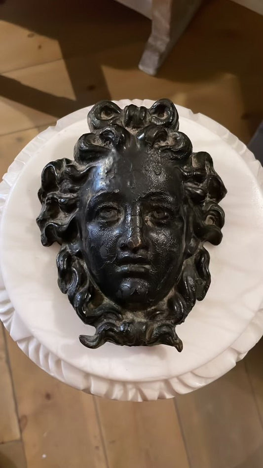 Antique French Louis XIV Style Cast Iron Mascaron - Bon Ton goods