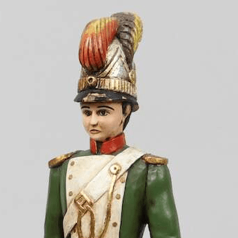 Antique Hand-Carved French Empire Soldier Figure - Bon Ton goods