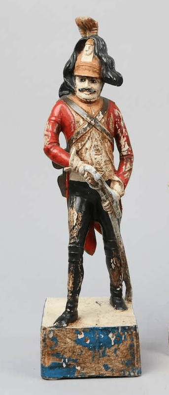 Antique Hand-Carved Military Guardsman Figure - Bon Ton goods
