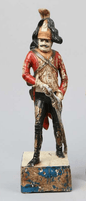 Antique Hand-Carved Military Guardsman Figure - Bon Ton goods