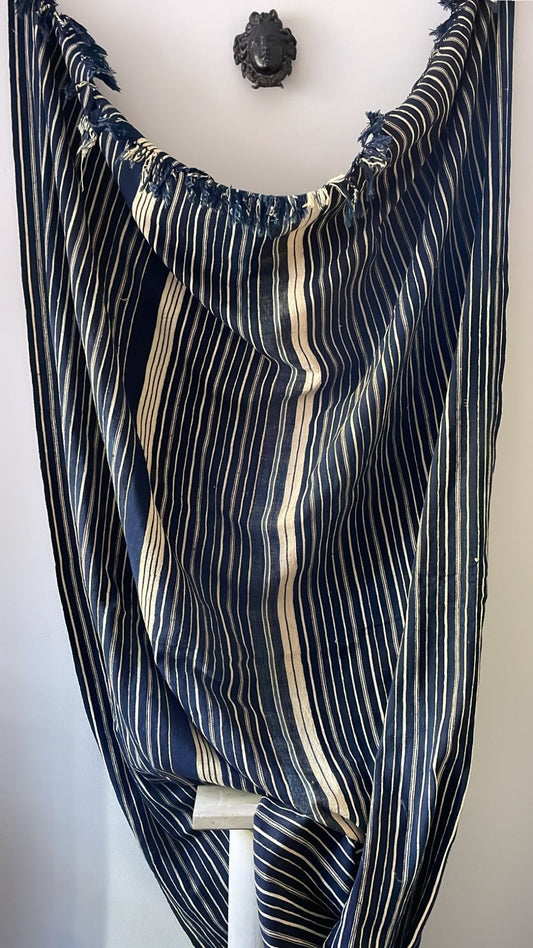 Antique Moroccan Indigo Textile, 1920s - Bon Ton goods