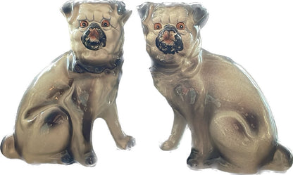 Antique Pair of Pug Figures - Bon Ton goods