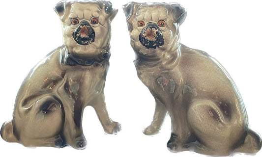 Antique Pair of Pug Figures - Bon Ton goods