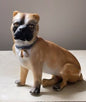 Antique Porcelain Sitting Pug Figure - Bon Ton goods