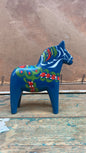 Antique Swedish Dala Horse, Deep Blue - Bon Ton goods