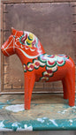 Antique Swedish Dala Horse, Hand-Painted - Bon Ton goods