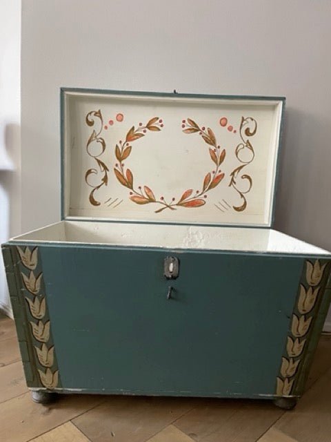 Antique Swedish Painted Wedding Box - Bon Ton goods