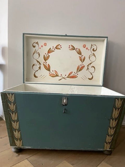 Antique Swedish Painted Wedding Box - Bon Ton goods