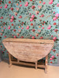 Antique Swedish Round Folding Scrape Table - Bon Ton goods
