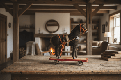Antique Toy Horse on Wheels, Early 20th Century - Bon Ton goods
